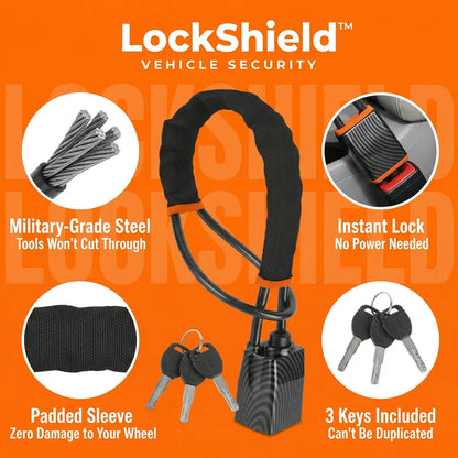 LockShield™ — Hook-Style Steering Wheel Lock