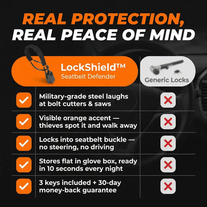 LockShield™ — Hook-Style Steering Wheel Lock