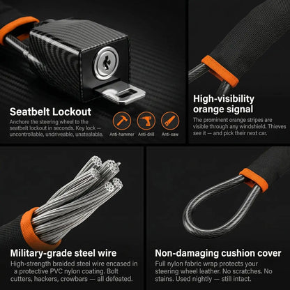 LockShield™ — Hook-Style Steering Wheel Lock