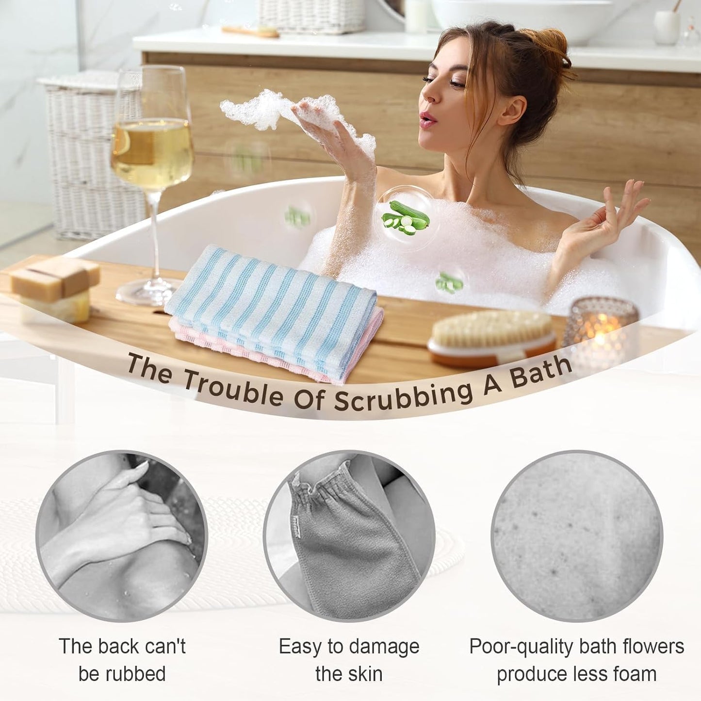 SkinFloss™ Exfoliating Shower Towel