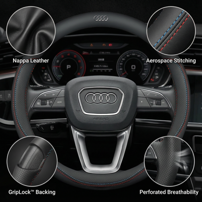 NappaTouch Elite - Premium Nappa Leather Steering Wheel Cover