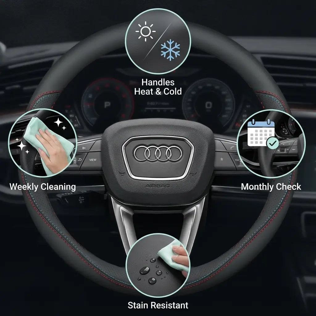 NappaTouch Elite - Premium Nappa Leather Steering Wheel Cover